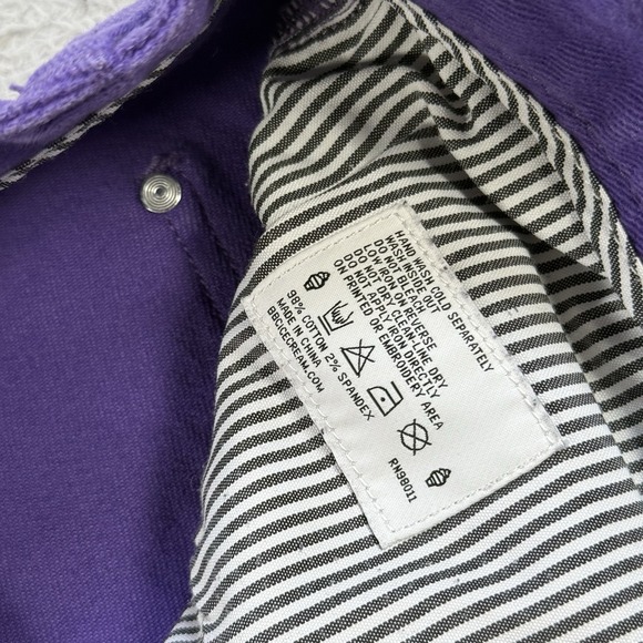 Billionaire Boys Ice Cream Jeans Mens 38x30 Purple Denim Running Dog Logo Y2K - Picture 3 of 8